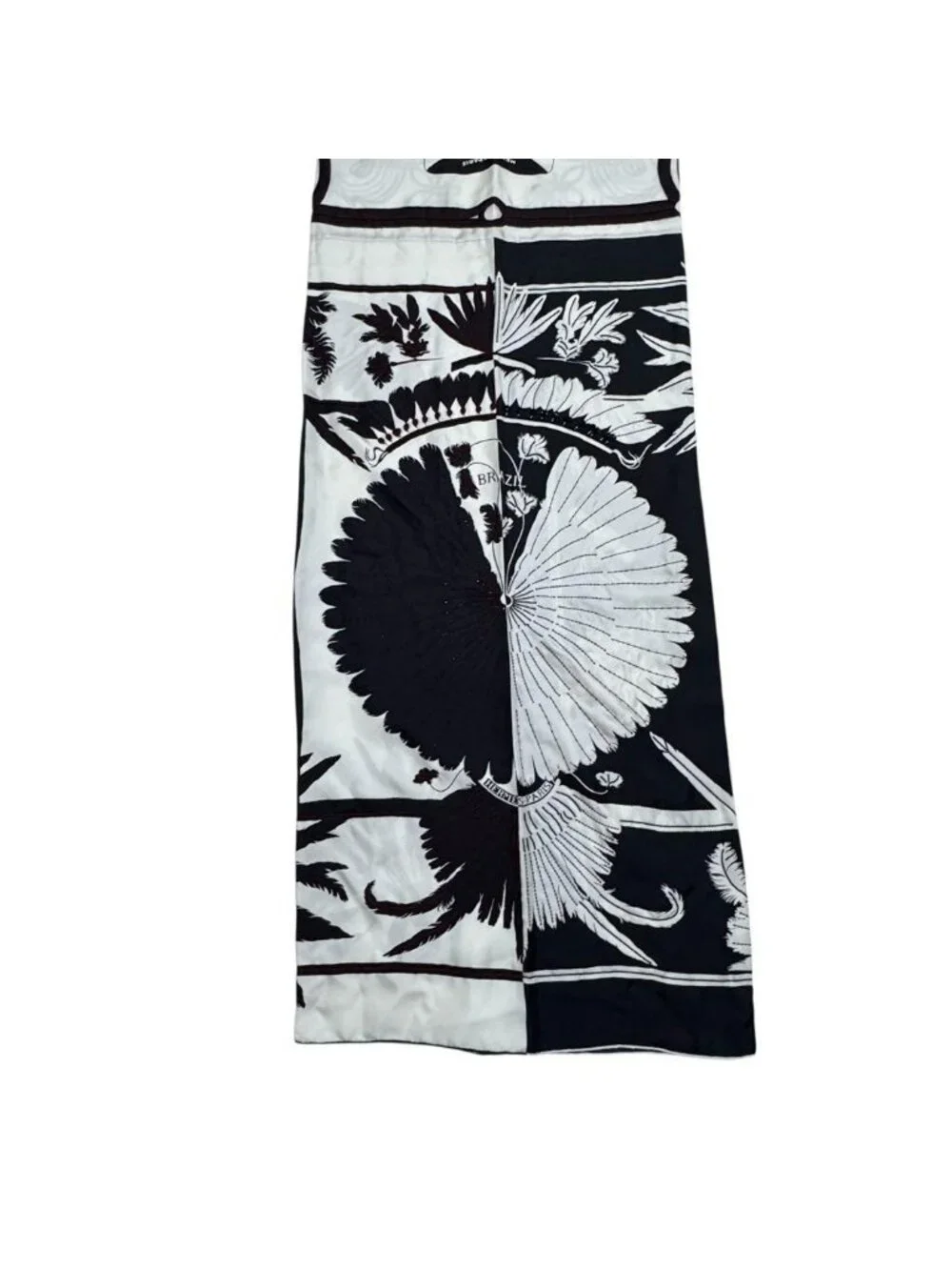 Hermes Brazil & Brandebre Bead Shawl Scarf